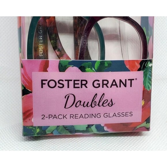 Foster Grant Doubles 2 Pack FGX +1.50 Hair Notions Designer Reading Glasses - Picture 3 of 10